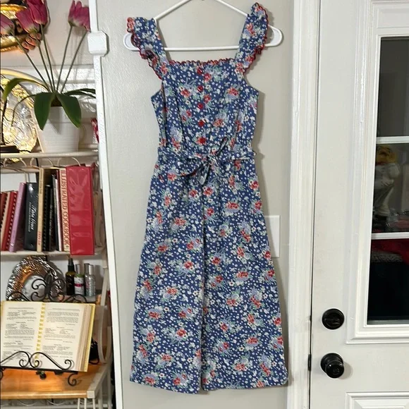 Polo Ralph Lauren Floral-printed cotton jumpsuit Size 8 - Picture 9 of 11